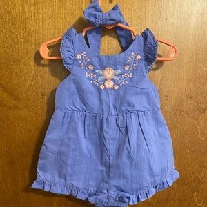 Baby Girl Embroidered Romper